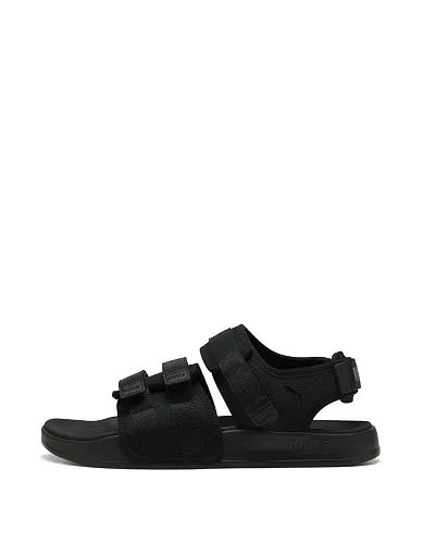 Жіночі сандалі PUMA Leadcat City тканинні чорні - фото 2 - Miraton