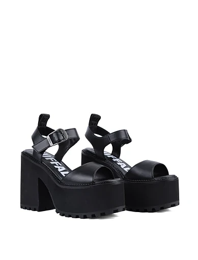 Жіночі босоніжки Buffalo з екошкіри чорні - фото 3 - Miraton