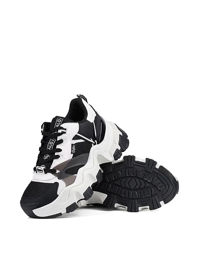 Женские кроссовки Buffalo из экокожи черные - фото 2 - Miraton