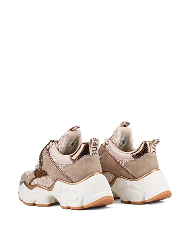 Жіночі кросівки Buffalo з екошкіри бежеві - фото 4 - Miraton