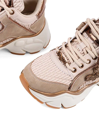 Жіночі кросівки Buffalo з екошкіри бежеві - фото 5 - Miraton