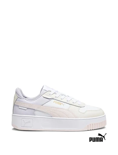 Женские кеды PUMA Carina Street из искусственной кожи белые фото 1