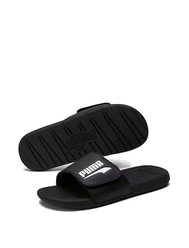 Мужские шлепанцы PUMA Cool Cat 2.0 резиновые черные - фото 3 - Miraton