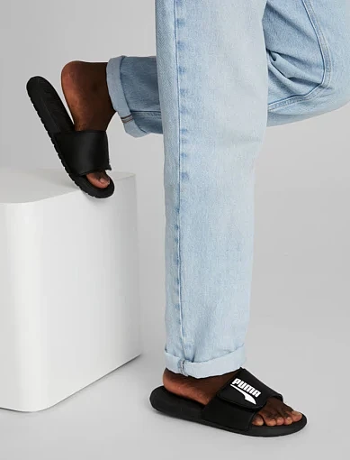 Мужские шлепанцы PUMA Cool Cat 2.0 резиновые черные - фото 7 - Miraton