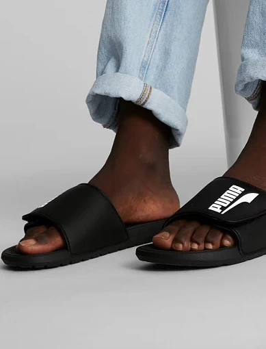 Мужские шлепанцы PUMA Cool Cat 2.0 резиновые черные - фото 8 - Miraton