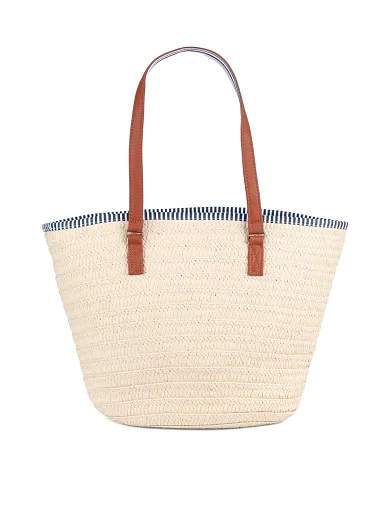 Женская сумка MIRATON соломенная бежевая - фото 3 - Miraton