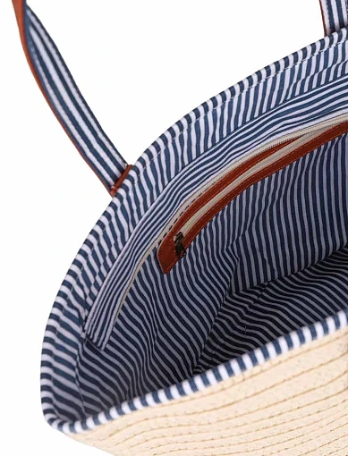 Женская сумка MIRATON соломенная бежевая - фото 5 - Miraton