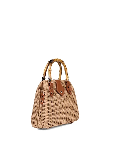 Жіноча сумка тоут MIRATON солом'яна бежева - фото 3 - Miraton
