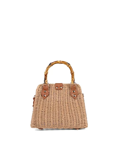 Жіноча сумка тоут MIRATON солом'яна бежева - фото 4 - Miraton