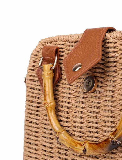 Жіноча сумка тоут MIRATON солом'яна бежева - фото 5 - Miraton