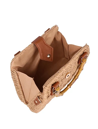 Жіноча сумка тоут MIRATON солом'яна бежева - фото 6 - Miraton