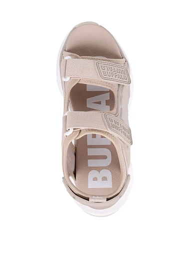 Жіночі сандалі Buffalo з екошкіри бежеві - фото 5 - Miraton