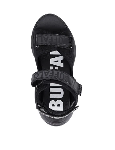 Жіночі сандалі Buffalo з екошкіри чорні - фото 5 - Miraton