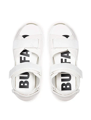 Жіночі сандалі Buffalo з екошкіри білі - фото 5 - Miraton