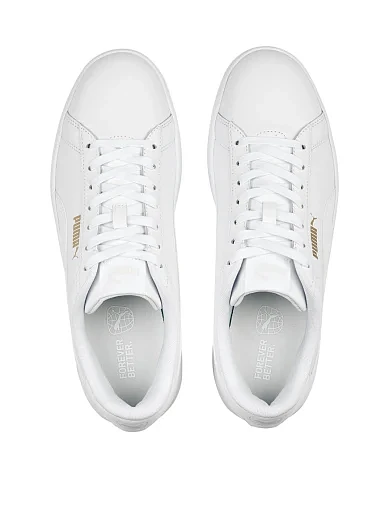 Жіночі кеди PUMA Smash 3.0 L із штучної шкіри білі - фото 3 - Miraton