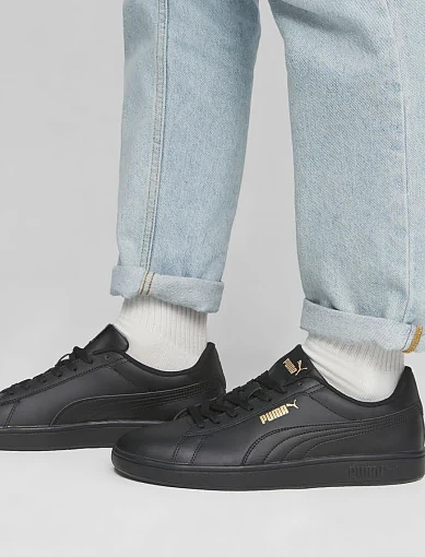 Чоловічі кеди PUMA Smash 3.0 L Sneakers зі штучної шкіри чорні (390987-10) - фото 8 - Miraton