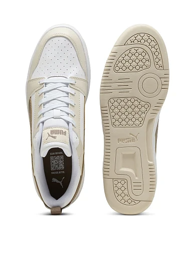 Чоловічі кеди PUMA Rebound V6 Low Sneakers із штучної шкіри білі (392328-38) - фото 4 - Miraton