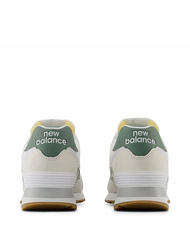 Женские кроссовки New Balance 574 замшевые белые - фото 5 - Miraton
