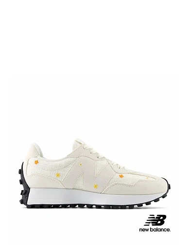 Жіночі кросівки New Balance 327 замшеві білі фото 1
