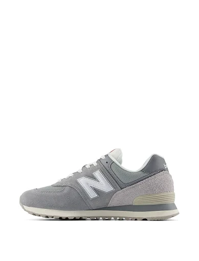 Жіночі кросівки New Balance 574 замшеві сірі - фото 2 - Miraton