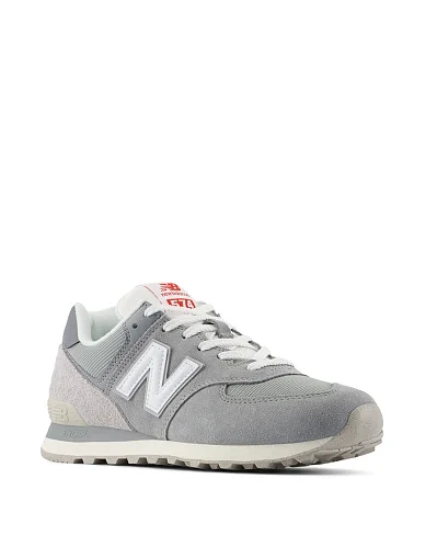 Жіночі кросівки New Balance 574 замшеві сірі - фото 3 - Miraton