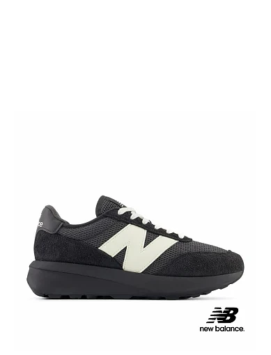 Женские кроссовки New Balance 370 замшевые черные фото 1