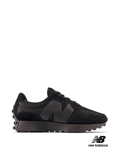 Чоловічі кросівки New Balance 327 замшеві чорні фото 1