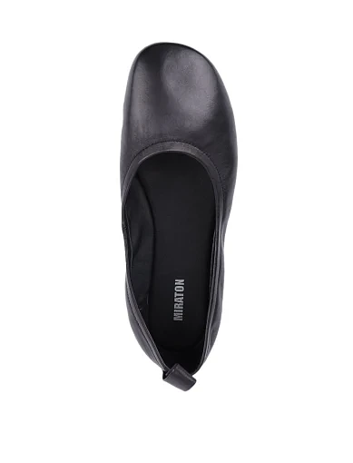 Жіночі балетки MIRATON шкіряні чорні - фото 4 - Miraton