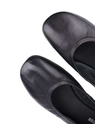 Жіночі балетки MIRATON шкіряні чорні - фото 5 - Miraton