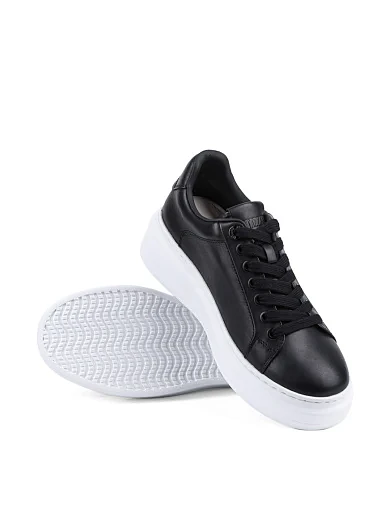 Женские кеды Attizzare кожаные черные - фото 2 - Miraton