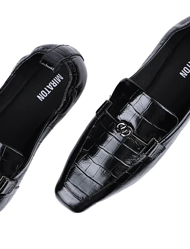 Женские слиперы MIRATON из наплака черные - фото 5 - Miraton