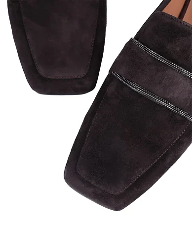 Жіночі сліпери Attizzare велюрові коричневі - фото 5 - Miraton