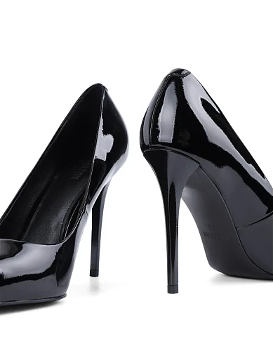 Жіночі туфлі човники MIRATON лакові чорні - фото 2 - Miraton