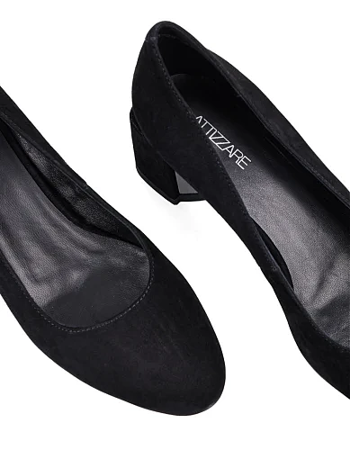 Жіночі туфлі Attizzare велюрові чорні - фото 5 - Miraton