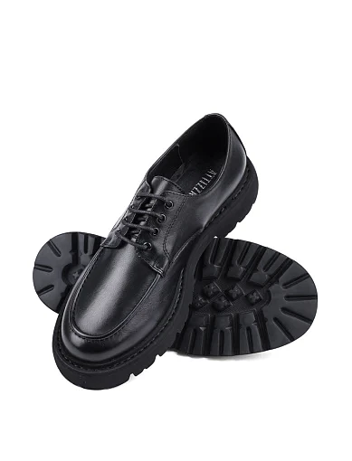 Жіночі туфлі дербі Attizzare шкіряні чорні - фото 2 - Miraton