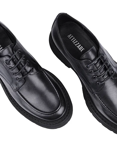 Жіночі туфлі дербі Attizzare шкіряні чорні - фото 5 - Miraton