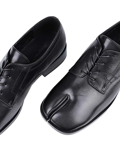 Жіночі туфлі дербі MIRATON шкіряні чорні - фото 5 - Miraton