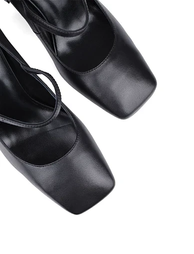 Жіночі туфлі MIRATON шкіряні чорні - фото 5 - Miraton