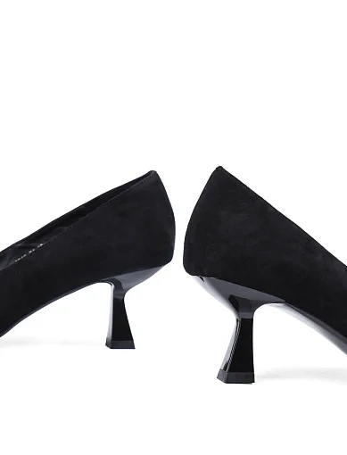 Жіночі туфлі MIRATON велюрові чорні - фото 2 - Miraton