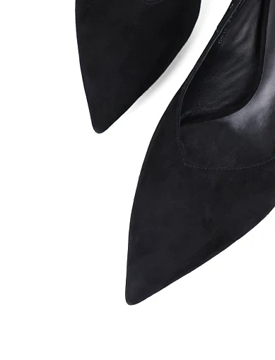 Жіночі туфлі MIRATON велюрові чорні - фото 5 - Miraton