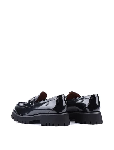 Жіночі туфлі лофери MIRATON з масляної шкіри чорні - фото 4 - Miraton