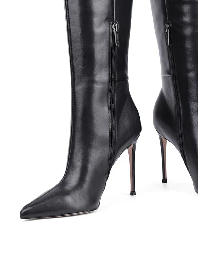 Жіночі чоботи MiaMay шкіряні чорні - фото 2 - Miraton