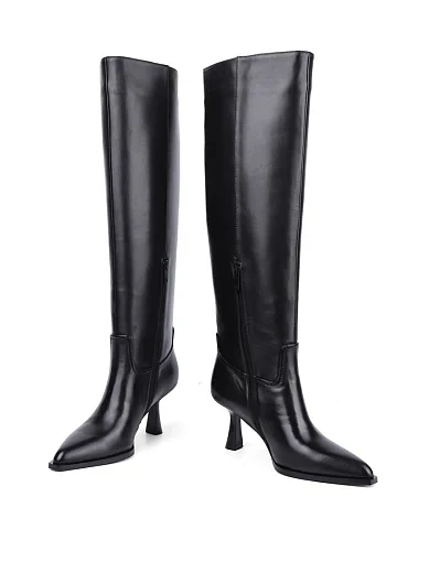 Жіночі чоботи MIRATON шкіряні чорні - фото 2 - Miraton