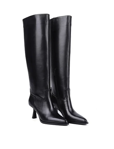 Жіночі чоботи MIRATON шкіряні чорні - фото 3 - Miraton