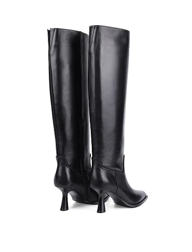 Жіночі чоботи MIRATON шкіряні чорні - фото 4 - Miraton