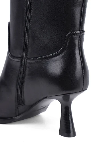 Жіночі чоботи MIRATON шкіряні чорні - фото 5 - Miraton