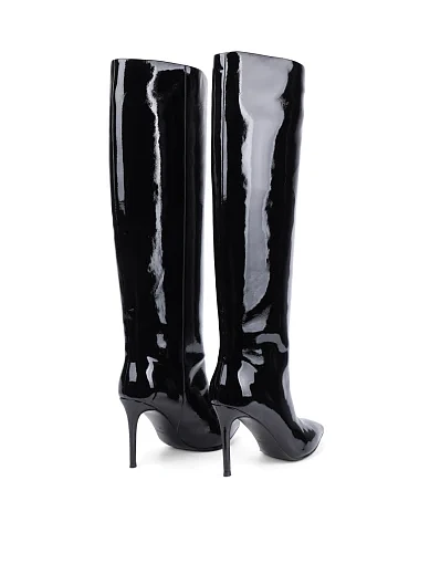 Жіночі чоботи MiaMay лакові чорні - фото 4 - Miraton