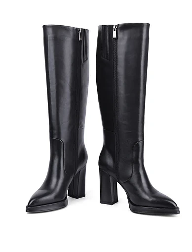 Жіночі чоботи Attizzare шкіряні чорні - фото 2 - Miraton