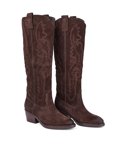 Жіночі чоботи Attizzare велюрові коричневі - фото 3 - Miraton