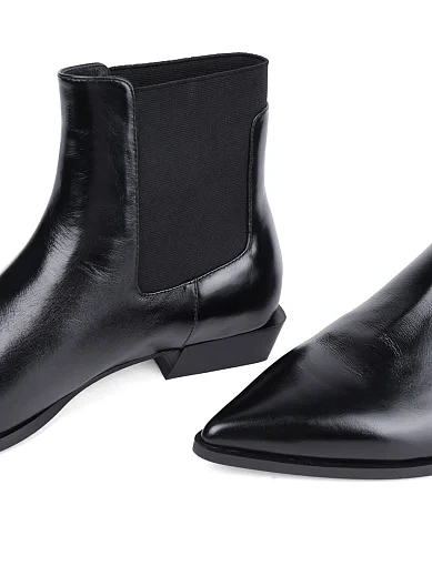 Женские ботинки MIRATON кожаные черные - фото 2 - Miraton